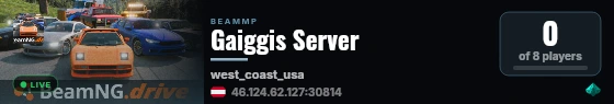 Gaiggis Server live status badge