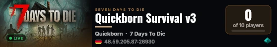 Quickborn Survival v3 live status badge
