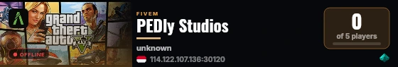 PEDly Studios live status badge