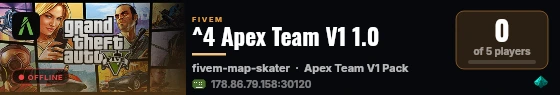 ^4 Apex Team V1 1.0 live status badge