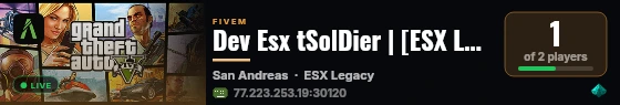 Dev Esx tSolDier | [ESX Legacy] live status badge