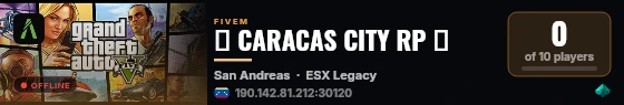 💥 CARACAS CITY RP 💥 live status badge