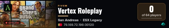 Vertex Roleplay live status badge
