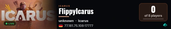 FlippyIcarus live status badge