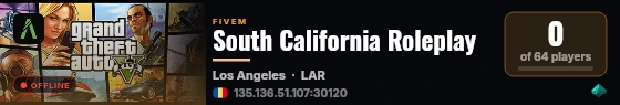 South California Roleplay live status badge