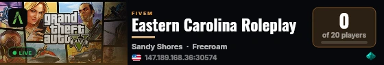 Eastern Carolina Roleplay live status badge
