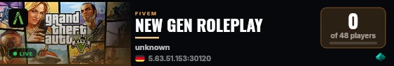 NEW GEN ROLEPLAY live status badge