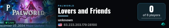 Lovers and Friends live status badge