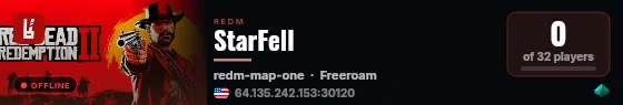 StarFell live status badge