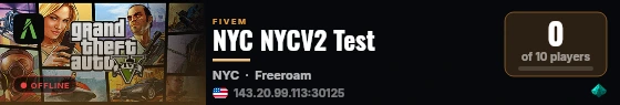 NYC NYCV2 Test live status badge