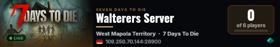 Walterers Server live status badge