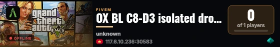 OX BL C8-D3 isolated drop recovery live status badge