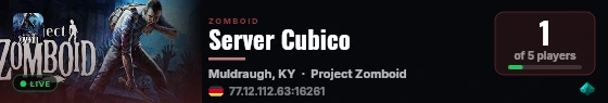 Server Cubico live status badge