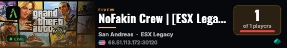 NoFakin Crew | [ESX Legacy] live status badge