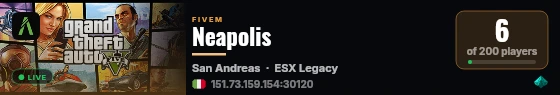 Neapolis live status badge