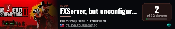 FXServer, but unconfigured live status badge