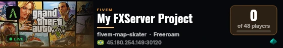 My FXServer Project live status badge