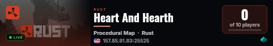 Heart And Hearth live status badge