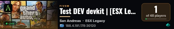 Test DEV devkit | [ESX Legacy] live status badge