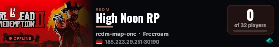 High Noon RP live status badge