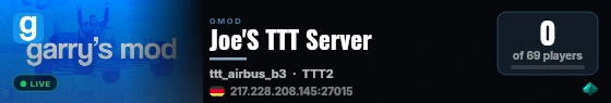 Joe'S TTT Server live status badge