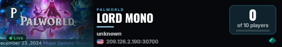 LORD MONO live status badge