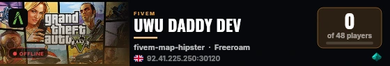 UWU DADDY DEV live status badge