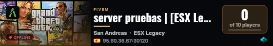 server pruebas | [ESX Legacy] live status badge