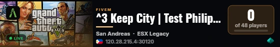 ^3 Keep City | Test Philippines live status badge