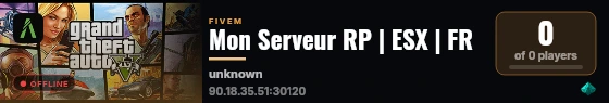 Mon Serveur RP | ESX | FR live status badge