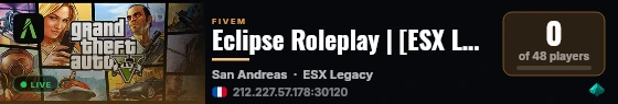 Eclipse Roleplay | [ESX Legacy] live status badge