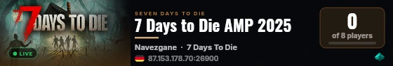 7 Days to Die AMP 2025 live status badge