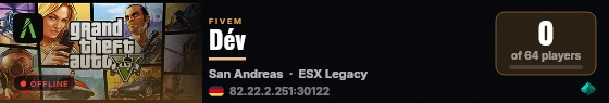 Dév live status badge