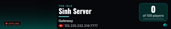 Sinh Server live status badge