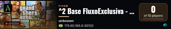 ^2 Base FluxoExclusiva - TEMA PROPRIO 👹 ^7 | ☂️ Base Completa e Inovadora ☂️ | 🎮 https://discord.gg/fluxoshop live status badge