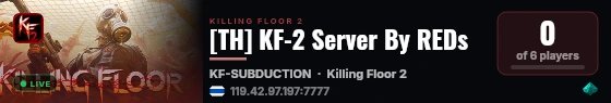 [TH] KF-2 Server By REDs live status badge