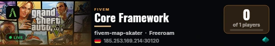 Core Framework live status badge
