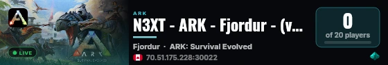 N3XT - ARK - Fjordur - (v361.7) live status badge