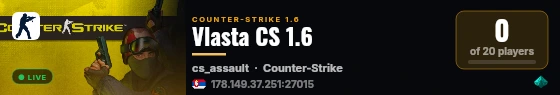 Vlasta CS 1.6 live status badge