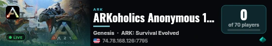 ARKoholics Anonymous 15x PVE NOWIPE (Genesis 1) - (v361.7) live status badge