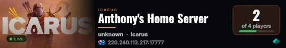 Anthony's Home Server live status badge