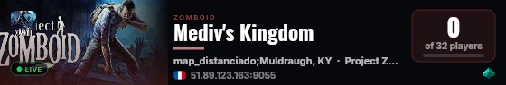 Mediv's Kingdom live status badge