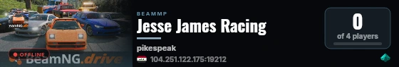 Jesse James Racing live status badge