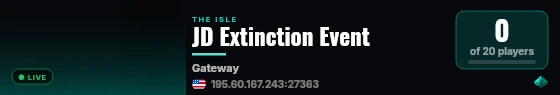 JD Extinction Event live status badge