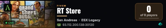 RT Store live status badge