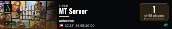 MT Server live status badge