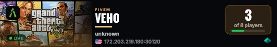 VEHO live status badge