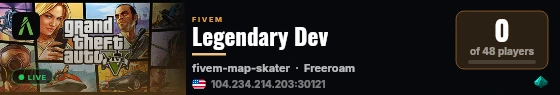 Legendary Dev live status badge