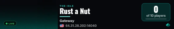 Rust a Nut live status badge