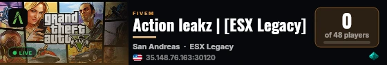 Action leakz | [ESX Legacy] live status badge